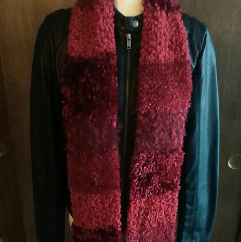 Gorgeous red sparkly super soft long scarf